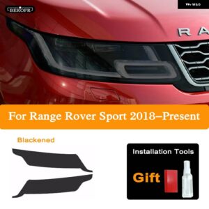 ランドローバー ディスカバリー 4 5 ディフェンダー レンジローバースポーツヴェラールイヴォーク ヘッドライト ティントフィルムスモークブラック TPU - Rover Sport 18-On
