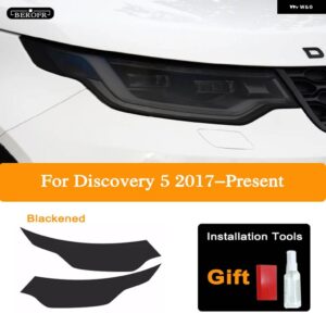 ランドローバー ディスカバリー 4 5 ディフェンダー レンジローバースポーツヴェラールイヴォーク ヘッドライト ティントフィルムスモークブラック TPU - Discovery 5 17-On