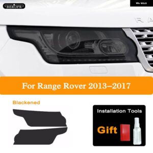 ランドローバー ディスカバリー 4 5 ディフェンダー レンジローバースポーツヴェラールイヴォーク ヘッドライト ティントフィルムスモークブラック TPU - Range Rover 13-17