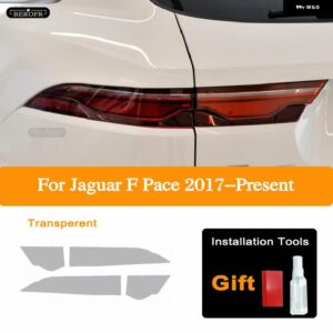 ジャガー ヘッドライト テールライト ティントフィルムスモークブラッククリア TPU ライト ステッカー F ペース 2017-20 - Taillight T