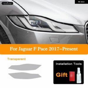 ジャガー ヘッドライト テールライト ティントフィルムスモークブラッククリア TPU ライト ステッカー F ペース 2017-20 - Headlight T