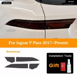 ジャガー ヘッドライト テールライト ティントフィルムスモークブラッククリア TPU ライト ステッカー F ペース 2017-20 - Taillight B