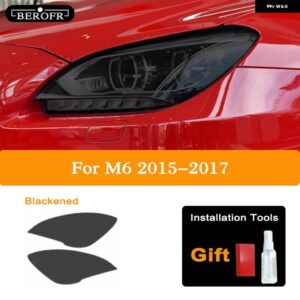 BMW 2個 6シリーズ F06 F12 F13 M6 GT G32 ヘッドライト ティントブラックフィルムビニールクリア TPU ステッカー アクセサリー - M6 15-17 B