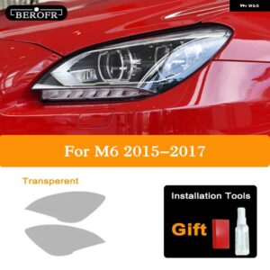 BMW 2個 6シリーズ F06 F12 F13 M6 GT G32 ヘッドライト ティントブラックフィルムビニールクリア TPU ステッカー アクセサリー - M6 15-17 T
