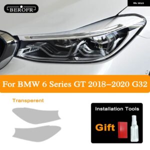 BMW 2個 6シリーズ F06 F12 F13 M6 GT G32 ヘッドライト ティントブラックフィルムビニールクリア TPU ステッカー アクセサリー - 18-20 T