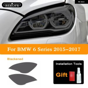 BMW 2個 6シリーズ F06 F12 F13 M6 GT G32 ヘッドライト ティントブラックフィルムビニールクリア TPU ステッカー アクセサリー - 15-17 B