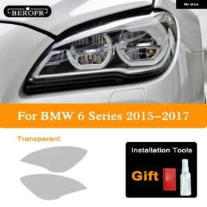 BMW 2個 6シリーズ F06 F12 F13 M6 GT G32 ヘッドライト ティントブラックフィルムビニールクリア TPU ステッカー アクセサリー - 15-17 T