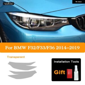BMW 2個 4シリーズ F32 F33 F36 ヘッドライト ティントブラックフィルムビニールクリア TPU ステッカー アクセサリー