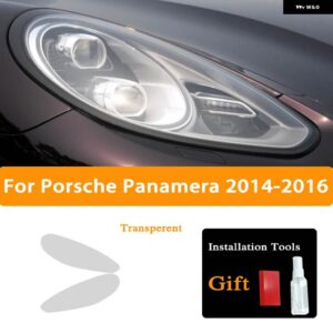 ポルシェ ヘッドライト フィルムフロントライトクリア TPU ステッカー カイエン パナメーラ 911 718 マカンタイカン アクセサリー - Panamera 14-16