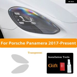 ポルシェ ヘッドライト フィルムフロントライトクリア TPU ステッカー カイエン パナメーラ 911 718 マカンタイカン アクセサリー - Panamera 17-On