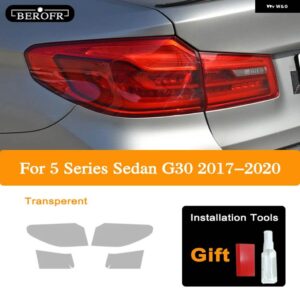 BMW 5シリーズ G30 M5 F90 2017-2020 車 FAMP フィルム ヘッドライト ティントブラックフィルムビニール テールライト クリア TPU ステッカー - G30 17-20 T2