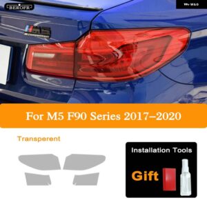 BMW 5シリーズ G30 M5 F90 2017-2020 車 FAMP フィルム ヘッドライト ティントブラックフィルムビニール テールライト クリア TPU ステッカー - M5 F90 17-20 T