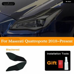 マセラティ ヘッドライト ティントフィルムスモークブラッククリア TPU ステッカー マセラティギブルレヴァンテクアトロポルテ - Quattroporte B