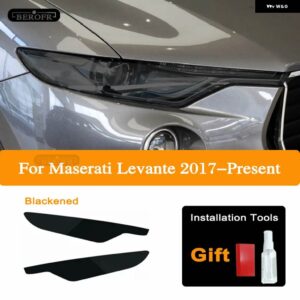 マセラティ ヘッドライト ティントフィルムスモークブラッククリア TPU ステッカー マセラティギブルレヴァンテクアトロポルテ - Levante B