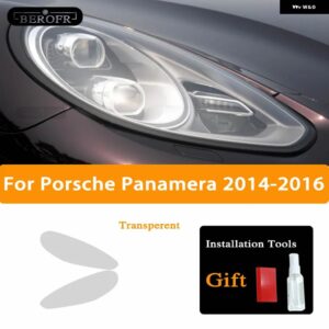 ポルシェ ヘッドライト ティントブラックフィルムクリア TPU ステッカー カイエン 2019 パナメーラマカン アクセサリー - Panamera 14-16 T