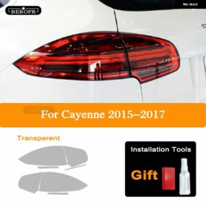 ポルシェ ヘッドライト ティントフィルムスモークブラッククリア TPU ステッカー カイエン 2019 2020 2011-ON 958 - 15-17 Taillight T