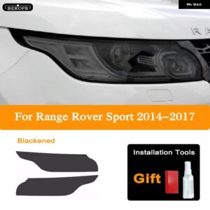 ランドローバー ヘッドライト フィルムティントスモークブラック TPU ステッカー ディスカバリーディフェンダー 4 5 レンジローバースポーツ EVOQUE VELAR - Rover Sport 14-17