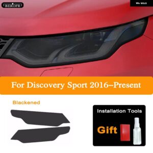 ランドローバー ヘッドライト フィルムティントスモークブラック TPU ステッカー ディスカバリーディフェンダー 4 5 レンジローバースポーツ EVOQUE VELAR - Discovery Sport16-On