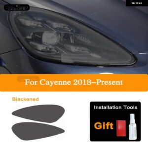 ポルシェ ヘッドライト ティントフィルムスモークブラッククリア TPU ステッカー カイエン 2020 21 22 2011-ON 958 - 18-On Headlight B