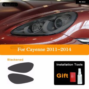 ポルシェ ヘッドライト ティントフィルムスモークブラッククリア TPU ステッカー カイエン 2020 21 22 2011-ON 958 - 11-14 Headlight B