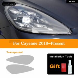 ポルシェ ヘッドライト ティントフィルムスモークブラッククリア TPU ステッカー カイエン 2020-22 2011-ON 958 - 18-On Headlight T