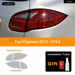 ポルシェ ヘッドライト ティントフィルムスモークブラッククリア TPU ステッカー カイエン 2020-22 2011-ON 958 - 11-14 Taillight T