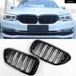 BMW CITYCAR フロント GOLSSY カーボンブラックレーシング グリル 5シリーズ G30 G38 M スタイル 2 バー グリル 2017 2018 フリー船 - Carbon-Black