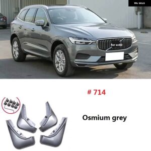 ボルボ MUDFLAPS XC60 2018-2025 マッドガード ブルーホワイトグレーブラウン スプラッシュガード フロントリアホイール フェンダー カー アクセサリー 4個 - osmium grey