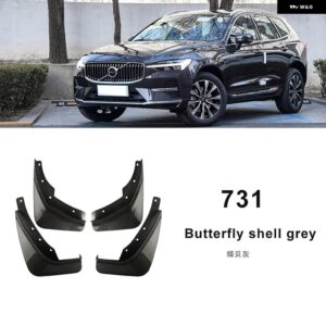 ボルボ MUDFLAPS XC60 2018-2025 マッドガード ブルーホワイトグレーブラウン スプラッシュガード フロントリアホイール フェンダー カー アクセサリー 4個 - btterfly shell grey