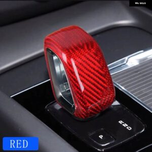 ボルボ カー アクセサリー XC60 XC90 XC40 S60 V60 S90 V90 C40 中央 制御 ギアヘッドカーボンギアカバー スリーブ - RED 1PCS