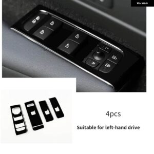 ボルボ C40 XC40 ガラスリフティング パネル 専用ウィンドウスイッチボタン フレーム C40 カスタム インテリア アクセサリー - Black 4Pcs