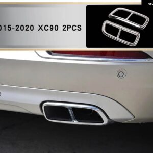 ボルボ XC90 2015-2019 ABS クロームフロント フォグランプ 装飾 リア フォグランプ 装飾 カバー ステッカー 外装 ステッカー - Dark Grey
