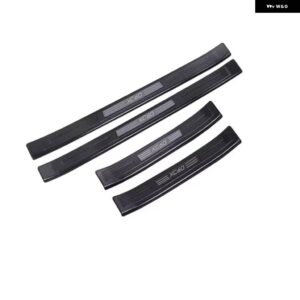 ボルボ XC60 ドアシルストリップペダルステンレスカーパーツ 装飾 車 ACCESSORIES2018 19 20 2021 22 23 24 25 - black 4pcs2