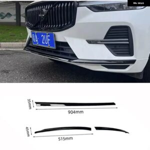 ボルボ XC60 フロント バンパー トリム ブラックサムライキット 黒化 装飾 2022-2024 カー アクセサリー