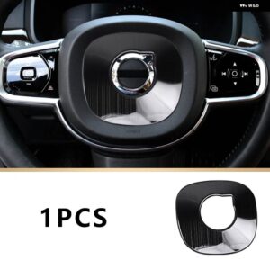ボルボ カー アクセサリー XC60 S90 V90 XC90 S60 V60 内装 ステアリングホイール 装飾 フレーム スパンコール ステッカー