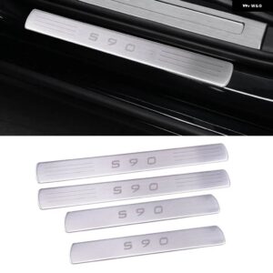 ボルボ カー スタイリング XC60 XC90 S90 XC40 S60 V60 オート アクセサリー ドアウェルカム PEDA ステッカー 室内 装飾 - s90 2016-20232