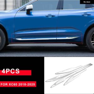 ボルボ XC60 XC90 ABS クロームサイドドアボディモールド トリム ストリップガード ステッカー 外装 カー アクセサリー - xc60 2018-2025
