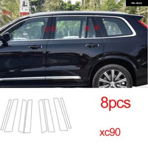 ボルボ XC60 XC90 V90 V60 XC40 サイドポストクリア TPU フィルムアンチスクラッチリペアフィルム アクセサリー リペア - xc90 2015-2023