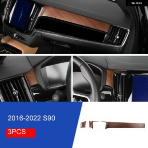 ボルボ カー スタイリング S90 ピーチ木目 装飾 電子ハンドブレーキギアリア空調 装飾 カー アクセサリー