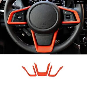 スバル フォレスター SK XV クロストレック GT アウトバック レガシィ BS BT ステアリングホイール カバー トリム インテリア 装 - orange