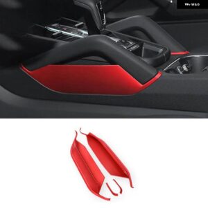 ポルシェ 中央 制御 アームレスト 収納 ボックス カイエン 2018-23 インテリア アクセサリー - red