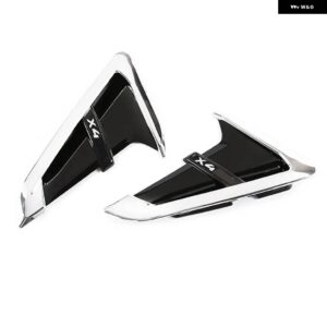 BMW 車体サイド フェンダー 3D エンブレム 装飾 ステッカー サメエラ M ロゴ X3 X4 G01 G02 G08 2018-2021 車ACCESSORIE - X4 bright silver