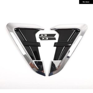 BMW 車体サイド フェンダー 3D エンブレム 装飾 ステッカー サメエラ M ロゴ X3 X4 G01 G02 G08 2018-2021 車ACCESSORIE - X3 bright silver