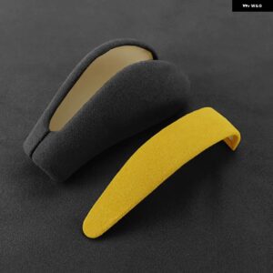 ポルシェ ギア シフト ノブカバー フレーム スエード 装飾 アクセサリー カイエン 38231 - Gray With Yellow