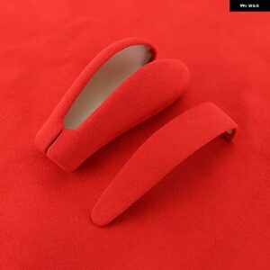 ポルシェ ギア シフト ノブカバー フレーム スエード 装飾 アクセサリー カイエン 38231 - red