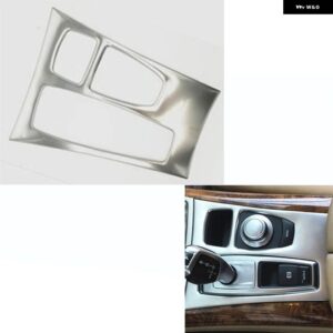 BMW ステンレス中央 制御 ギア パネル 水カップ 装飾 カバー トリム ステッカー X5 E70 X6 E71 2008-2014 LHD - Silver
