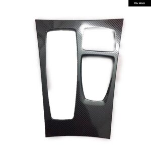 BMW ステンレス中央 制御 ギア パネル 水カップ 装飾 カバー トリム ステッカー X5 E70 X6 E71 2008-2014 LHD - Carbon fiber pattern