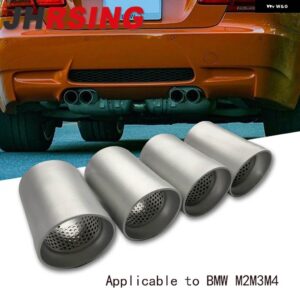 BMW テール パイプ 装飾 用マットステンレス エキゾーストチップ 4個 M3 M4 M5 に - (4pcs) 66-93mm