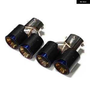 BMW カーボン排気チップ 2019-22 + G20 G21 M340I クワッド排気チップ M 排気ノズルテール パイプ マフラーチップ - Carbon Fiber B