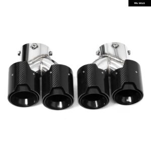 BMW カーボン排気チップ 2019-22 + G20 G21 M340I クワッド排気チップ M 排気ノズルテール パイプ マフラーチップ - MPE Carbon Fiber C